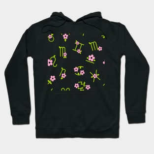 Floral Zodiac  Pattern Hoodie